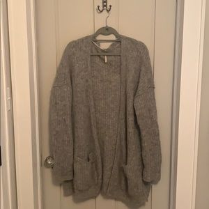 Grey Alpaca Free People Cardigan